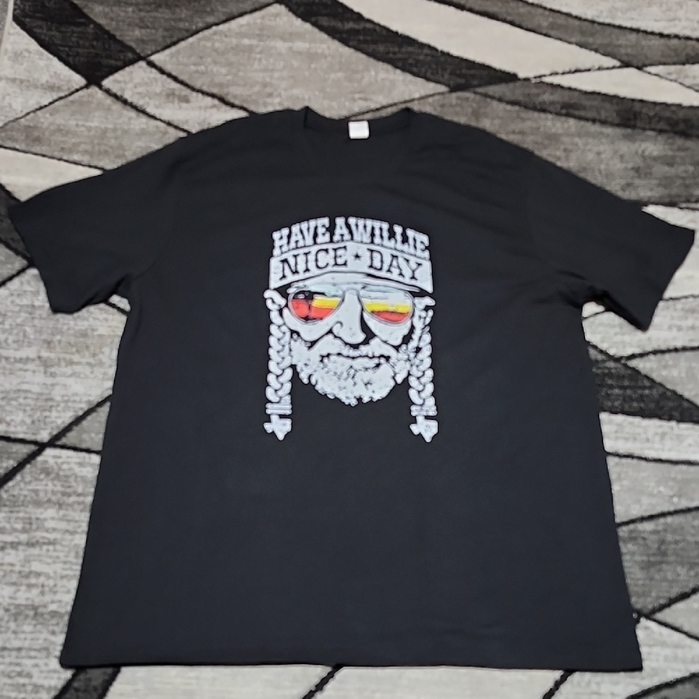 "HAVE A WILLIE NICE DAY" GRAPHIC CREW-NECK TEE-SHIRT 4XL
